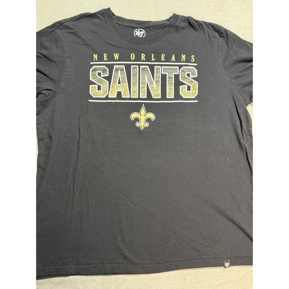 New Orleans Saints '47 Brand Black NFL T-Shirt - Men's/Unisex Fan Apparel XL